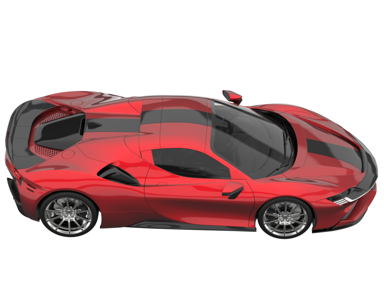 Sport car isolated on transparent background. 3d rendering - illustration png