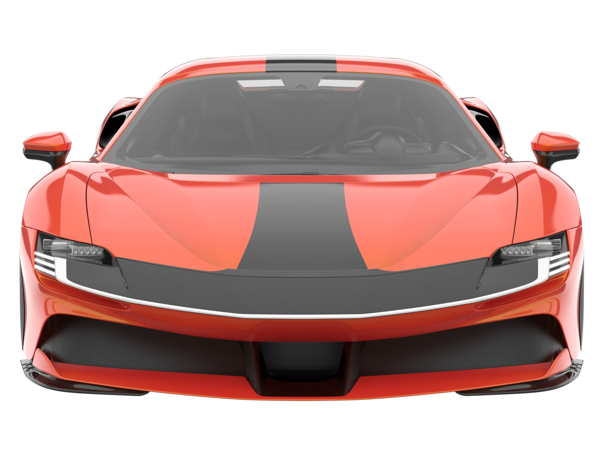 Sport car isolated on transparent background. 3d rendering - illustration png