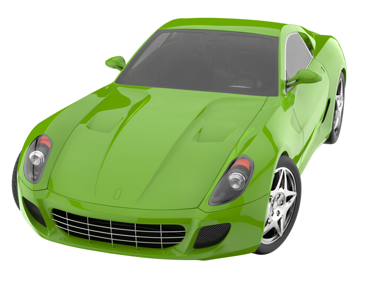 Sport car isolated on transparent background. 3d rendering - illustration png