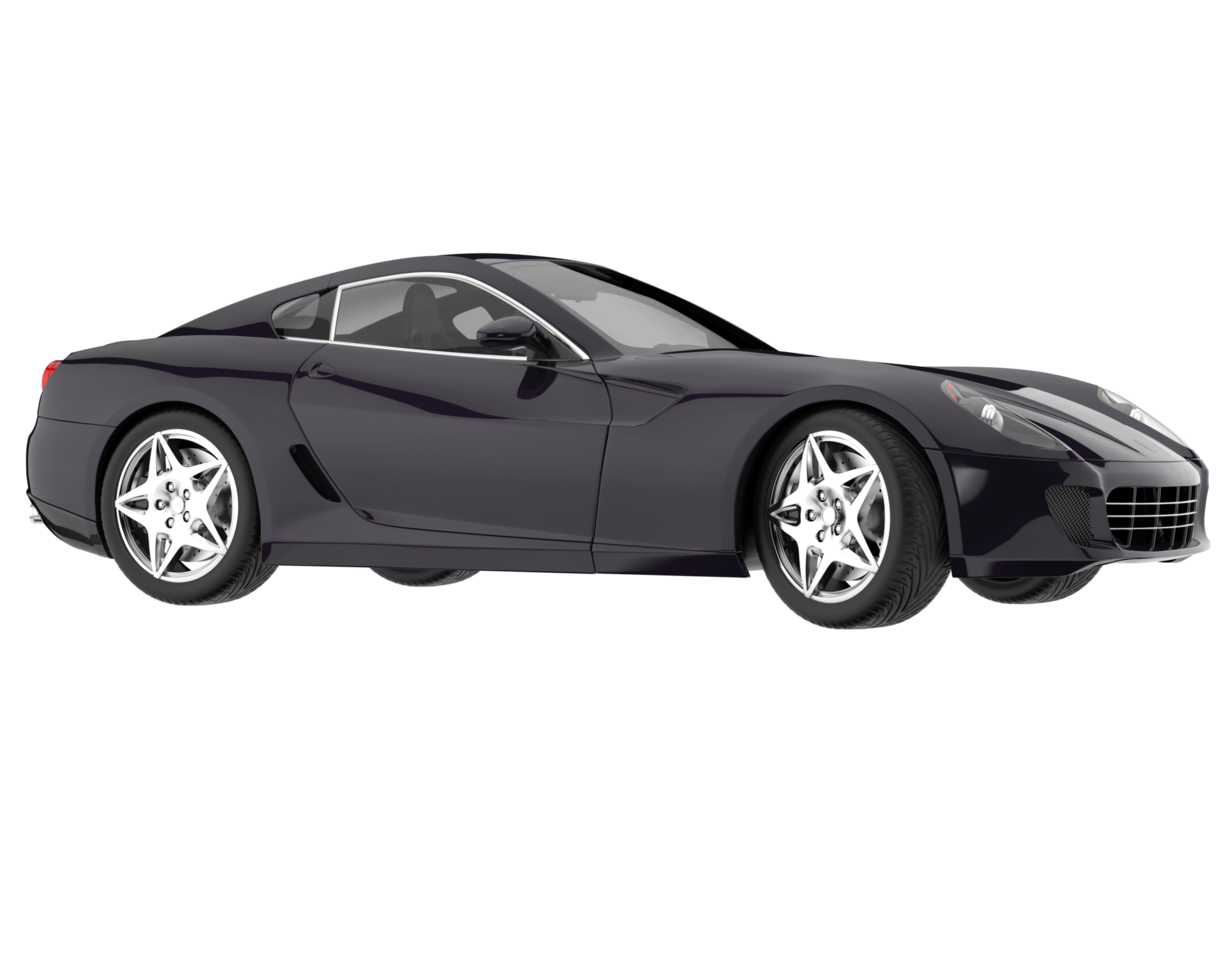 Sport car isolated on transparent background. 3d rendering - illustration png