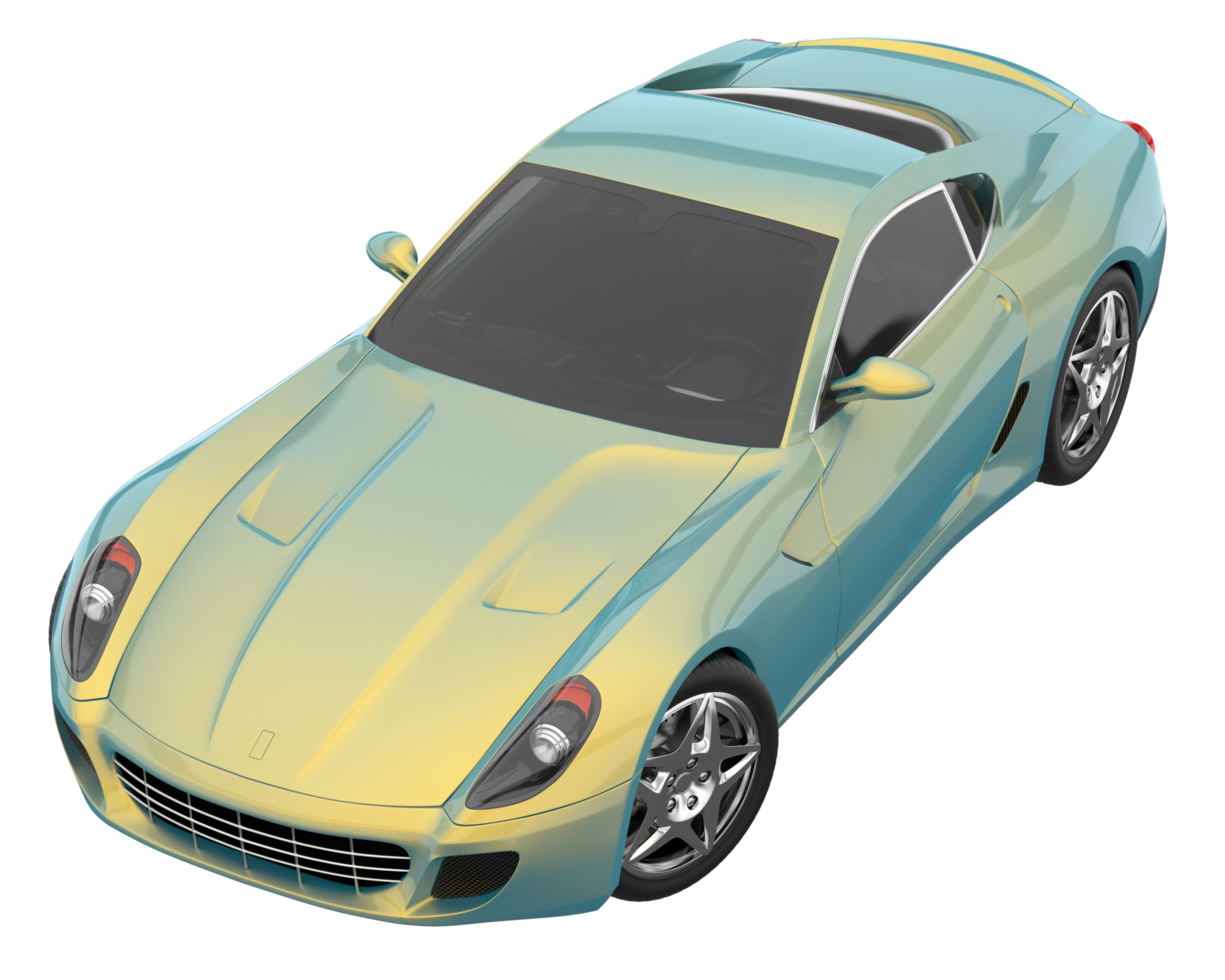 Sport car isolated on transparent background. 3d rendering - illustration png