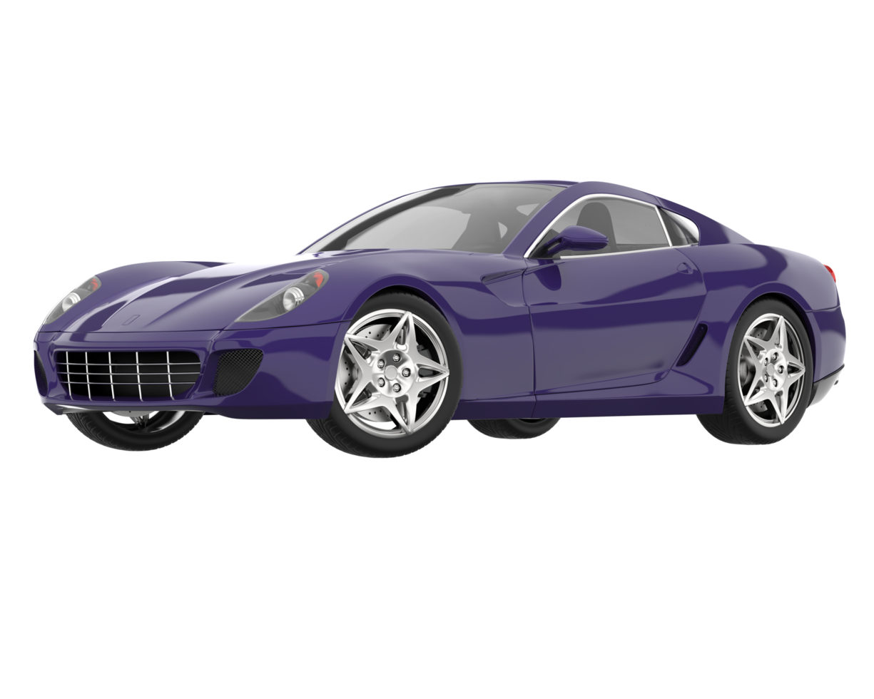 voiture de sport isolée sur fond transparent. rendu 3d - illustration png