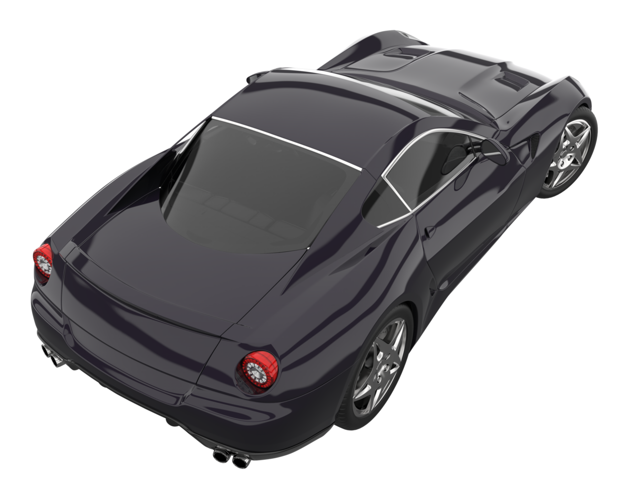 voiture de sport isolée sur fond transparent. rendu 3d - illustration png