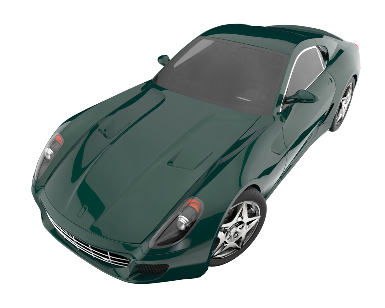 Sport car isolated on transparent background. 3d rendering - illustration png