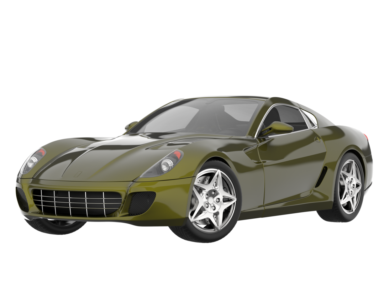 Sport car isolated on transparent background. 3d rendering - illustration png