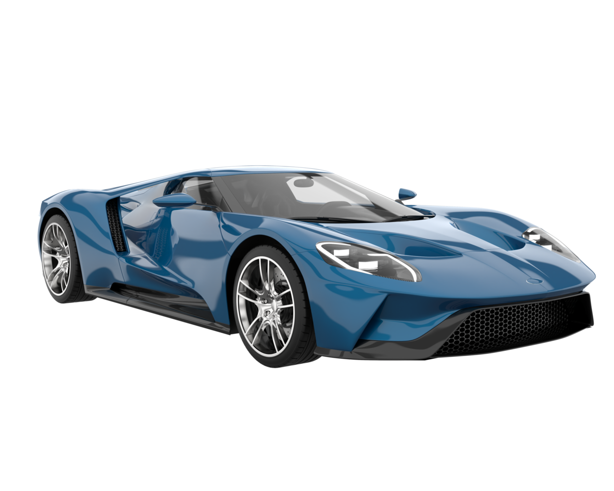 Sport car isolated on transparent background. 3d rendering - illustration png