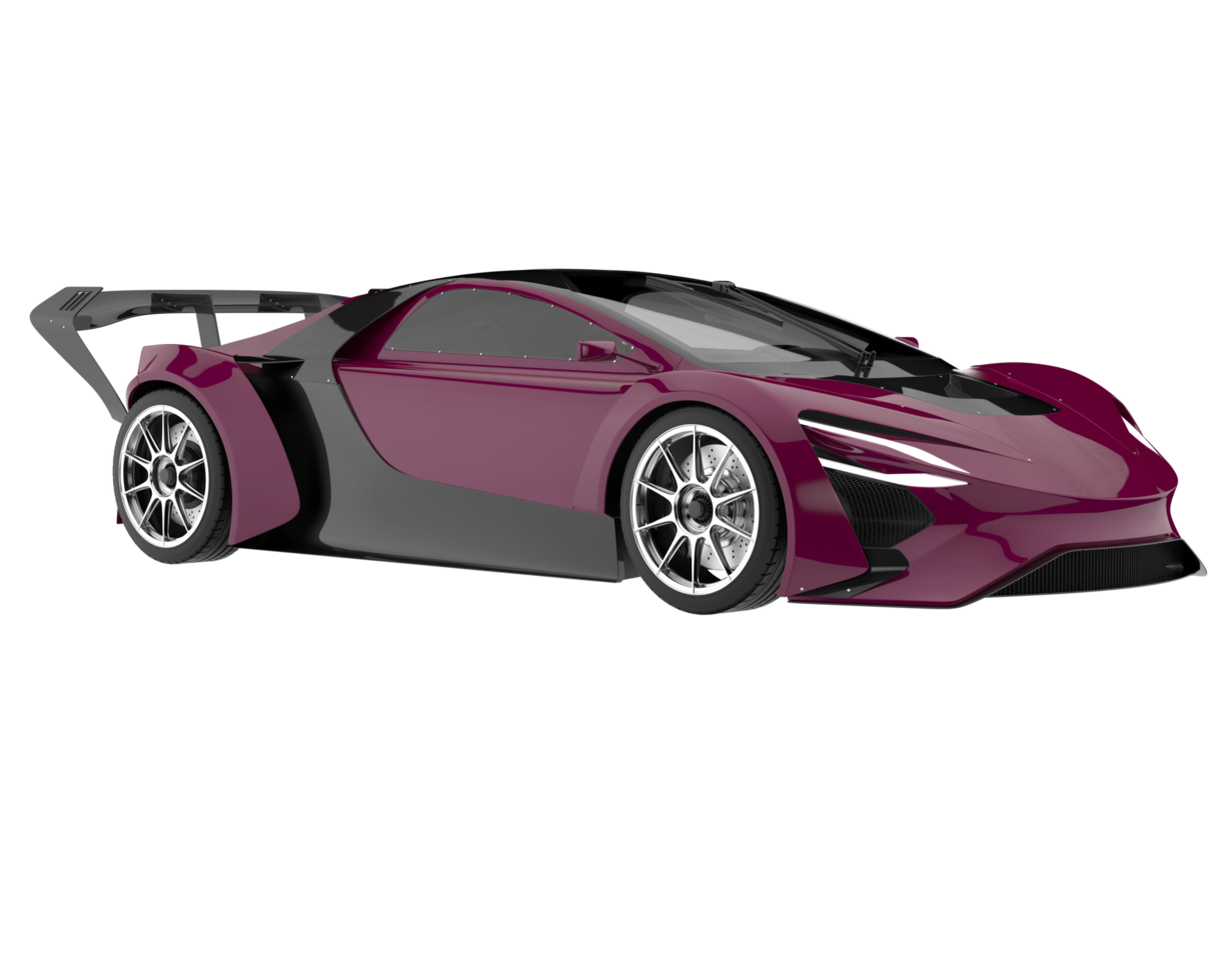 voiture de sport isolée sur fond transparent. rendu 3d - illustration png