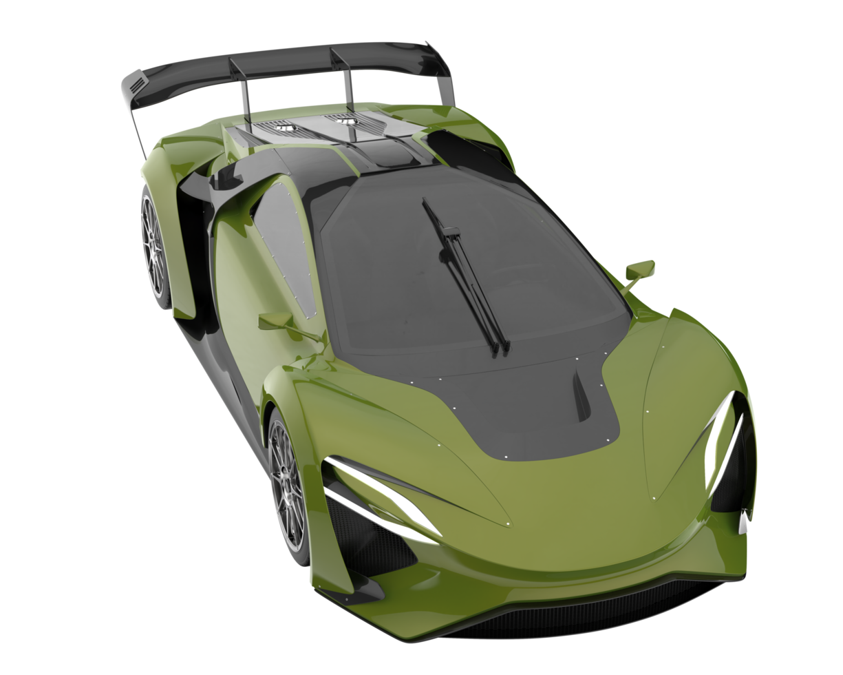 Sport car isolated on transparent background. 3d rendering - illustration png
