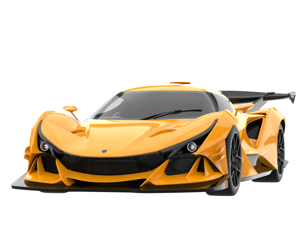 Sport car isolated on transparent background. 3d rendering - illustration png