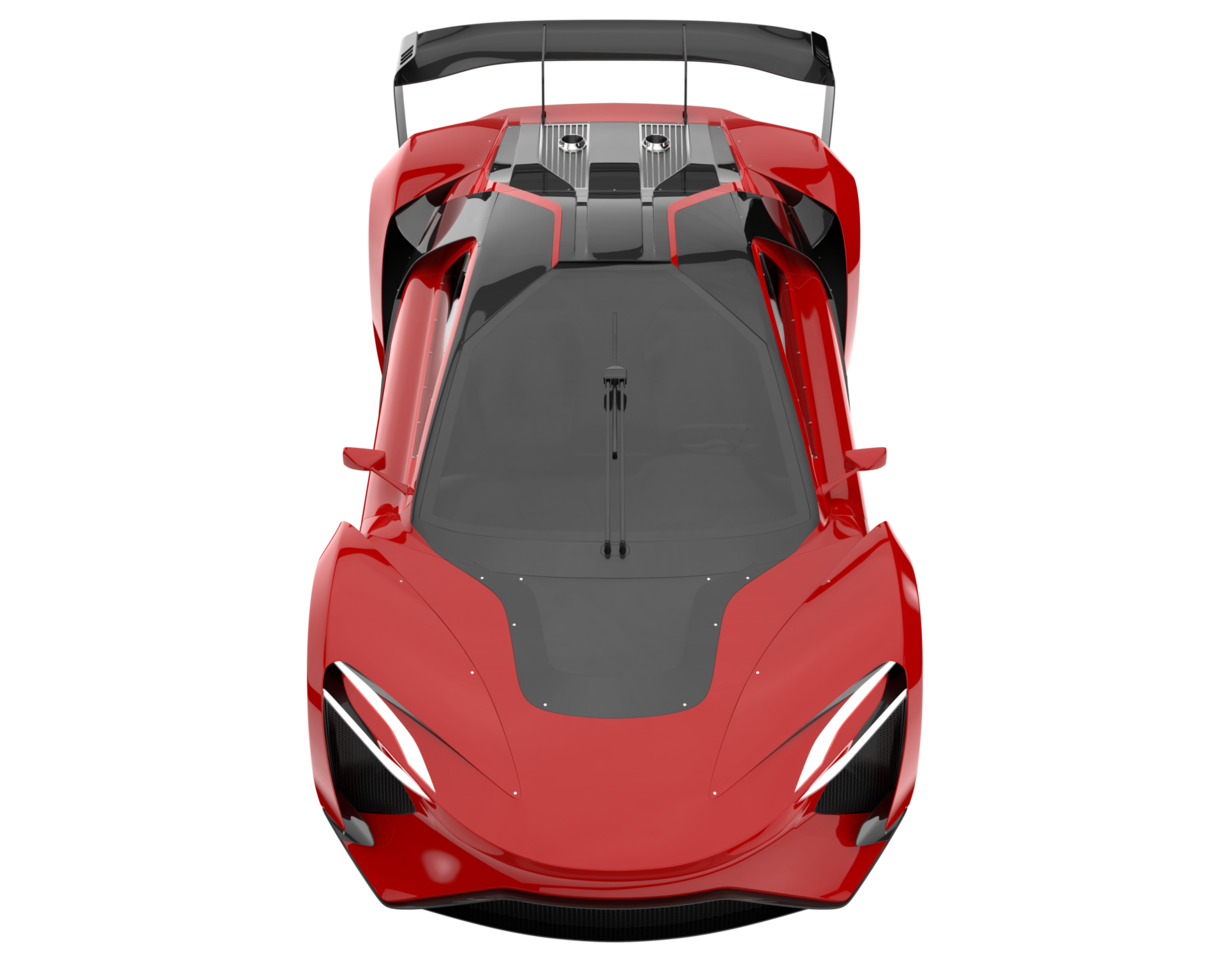 Sport car isolated on transparent background. 3d rendering - illustration png