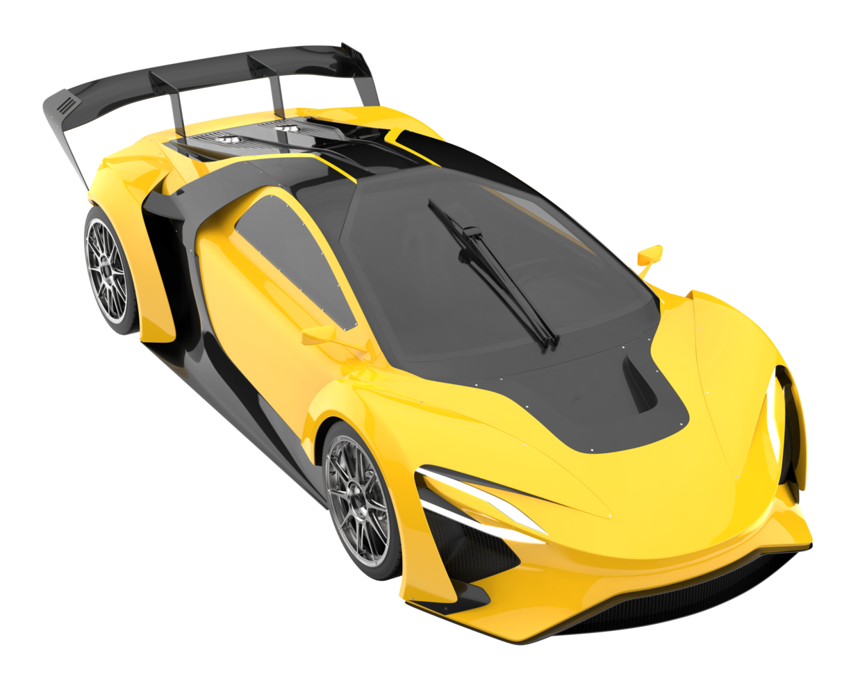Sport car isolated on transparent background. 3d rendering - illustration png