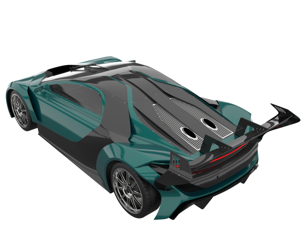 Sport car isolated on transparent background. 3d rendering - illustration png