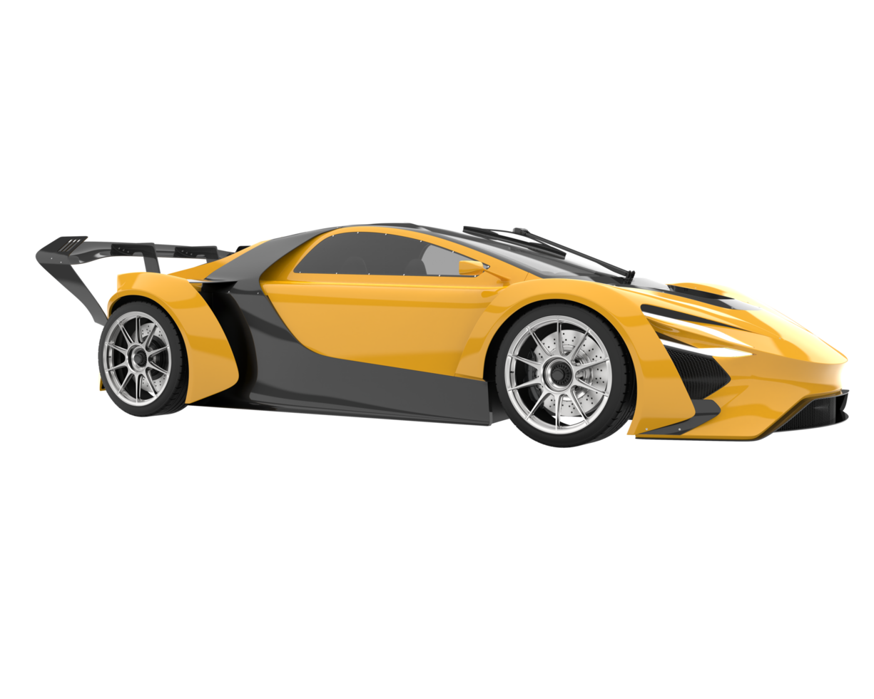 Sport car isolated on transparent background. 3d rendering - illustration png