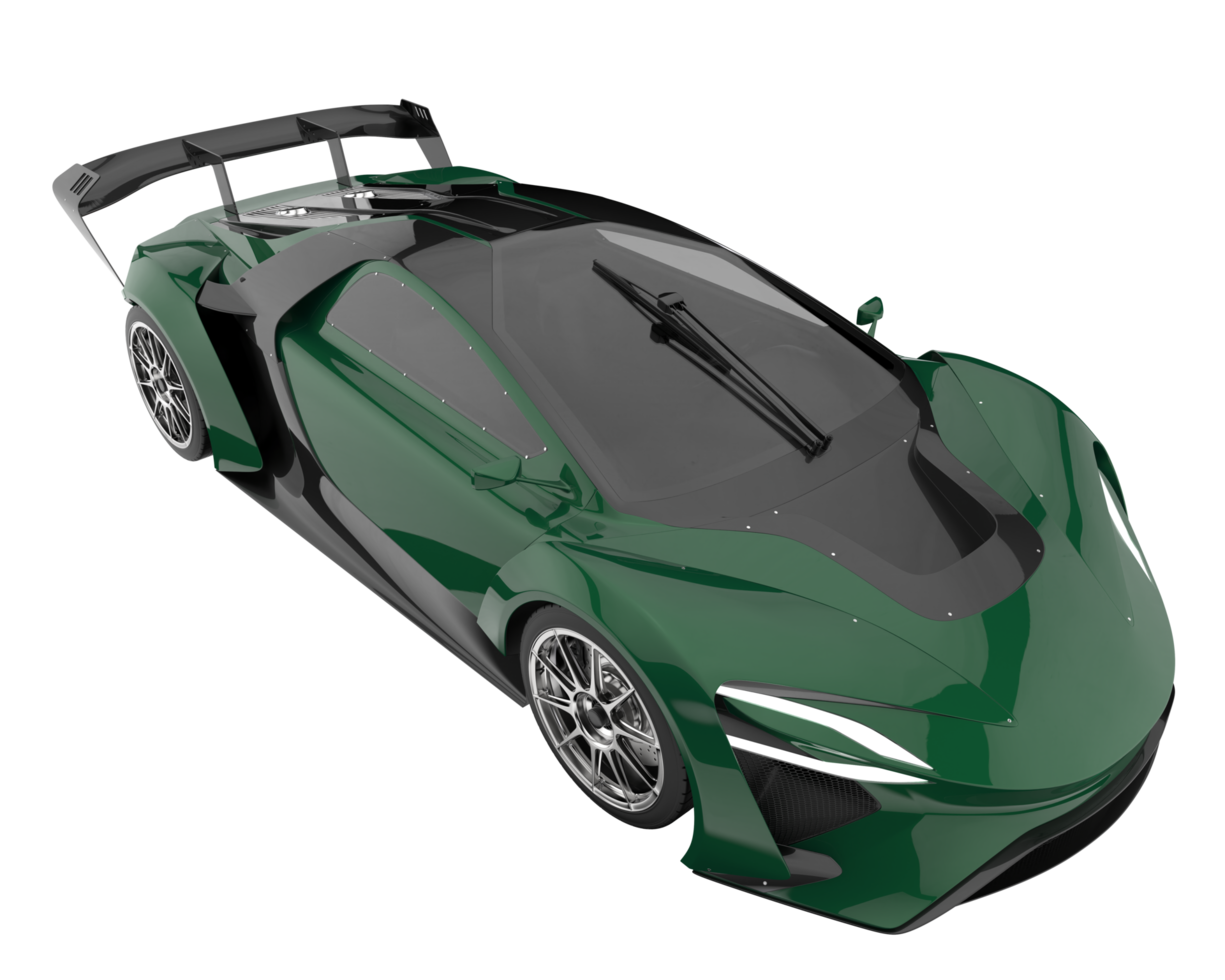 voiture de sport isolée sur fond transparent. rendu 3d - illustration png