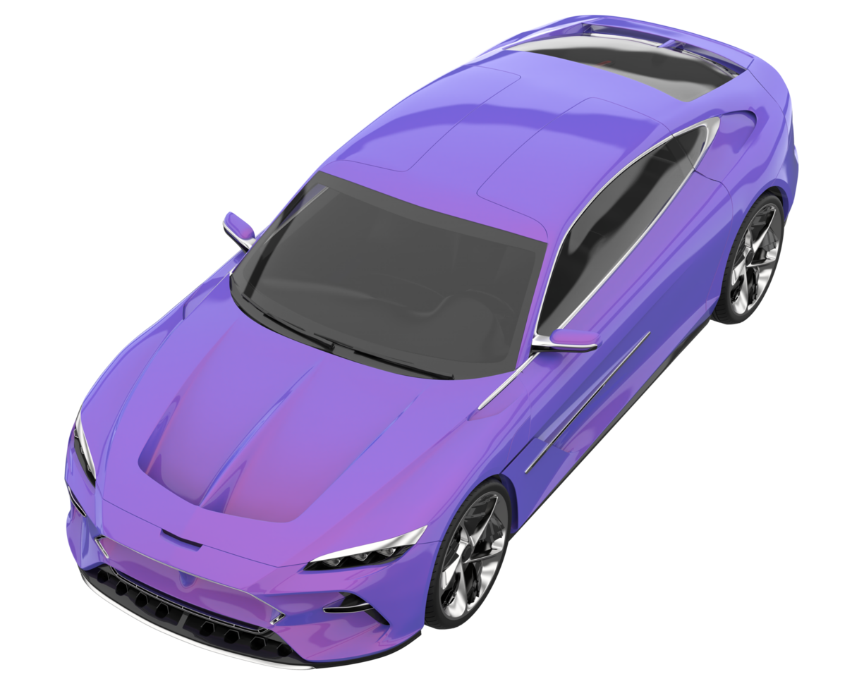 Sport car isolated on transparent background. 3d rendering - illustration png