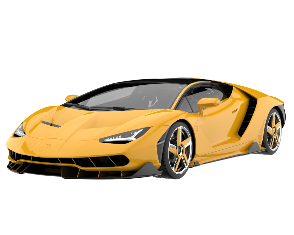 Sport car isolated on transparent background. 3d rendering - illustration png