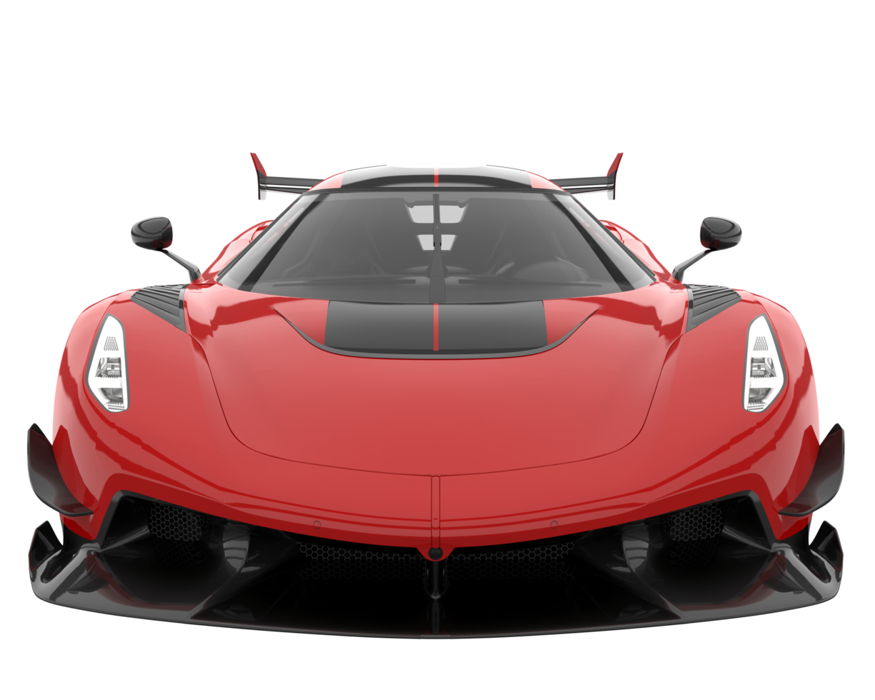 voiture de sport isolée sur fond transparent. rendu 3d - illustration png