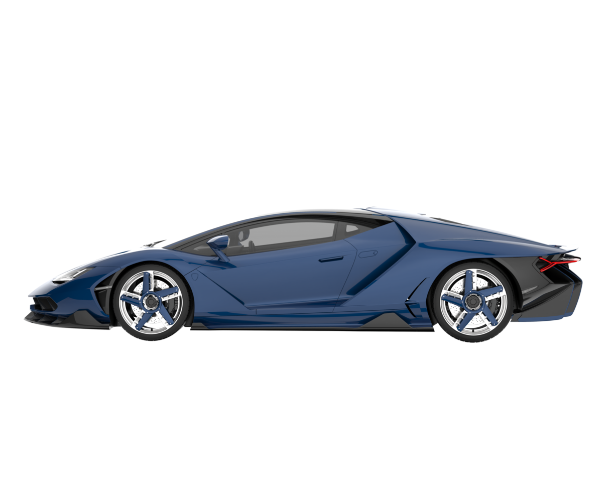 coche deportivo aislado sobre fondo transparente. Representación 3d - ilustración png