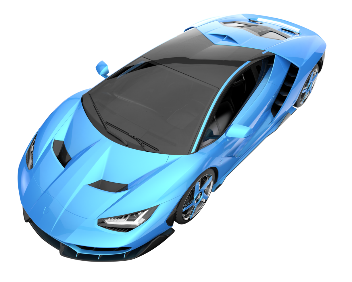 Sport car isolated on transparent background. 3d rendering - illustration png