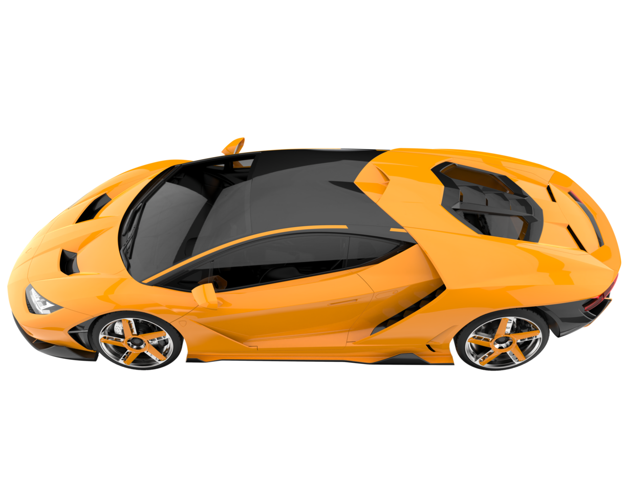 Sport car isolated on transparent background. 3d rendering - illustration png