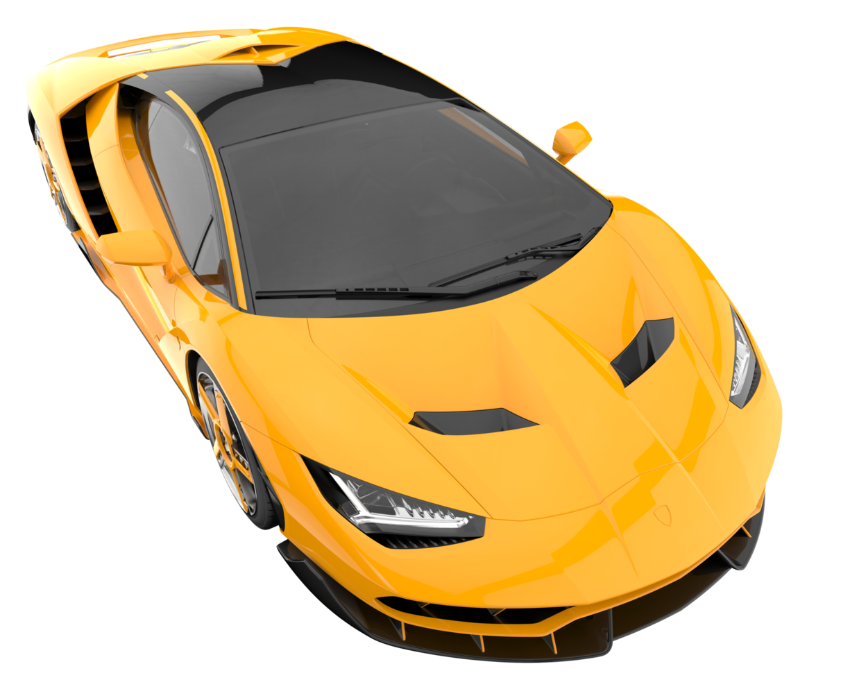 Sport car isolated on transparent background. 3d rendering - illustration png