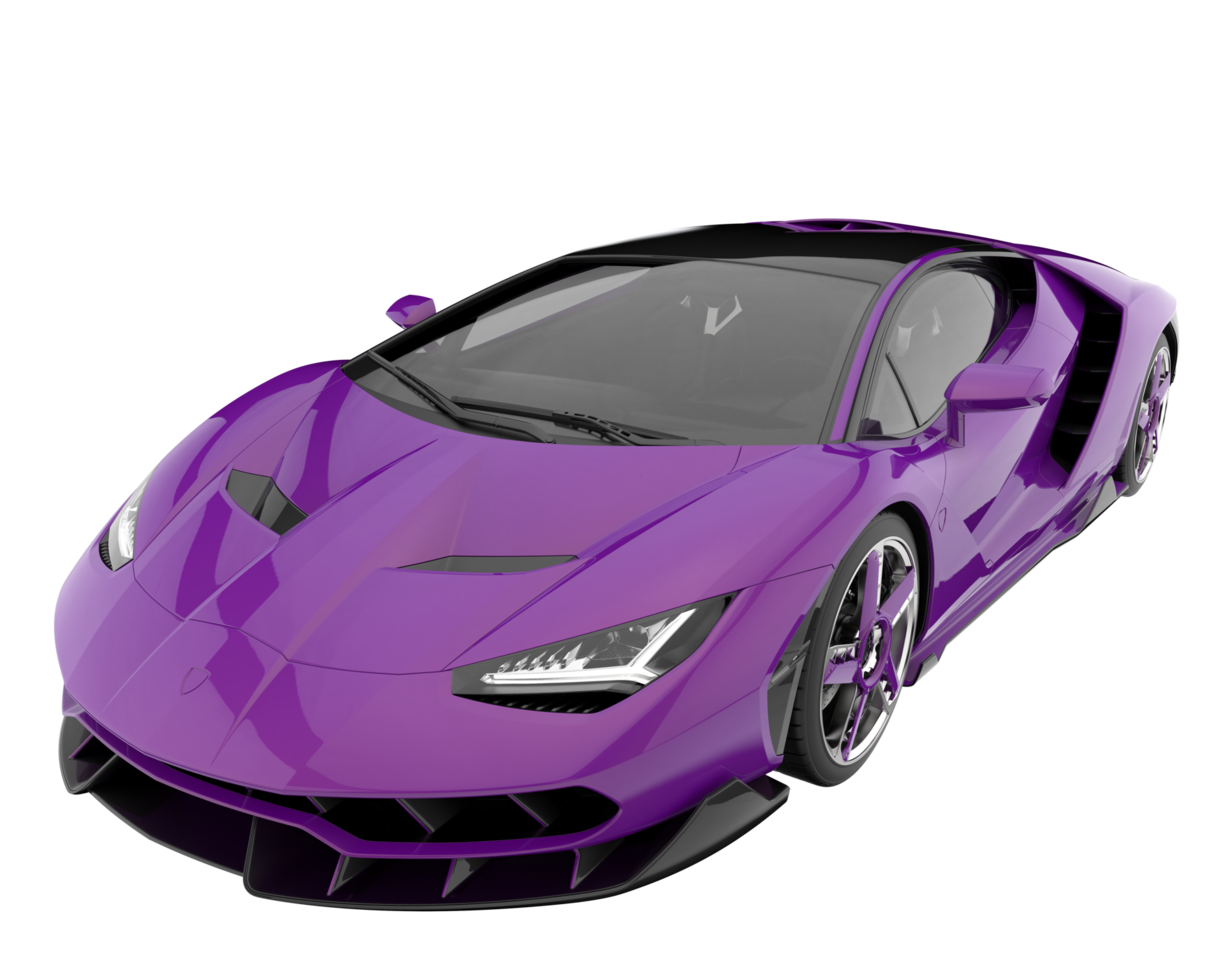 Sport car isolated on transparent background. 3d rendering - illustration png