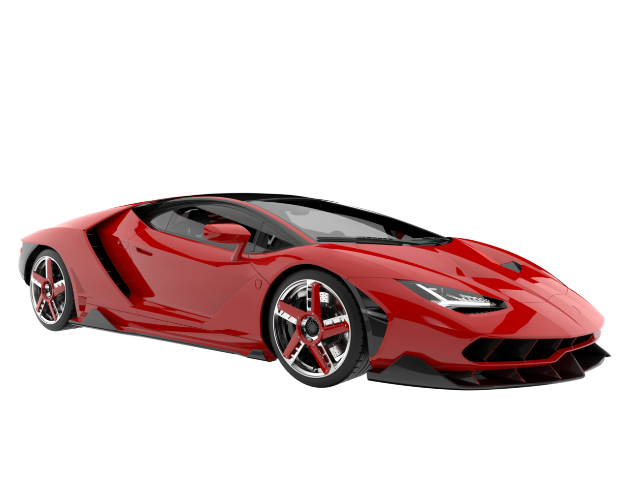 Sport car isolated on transparent background. 3d rendering - illustration png