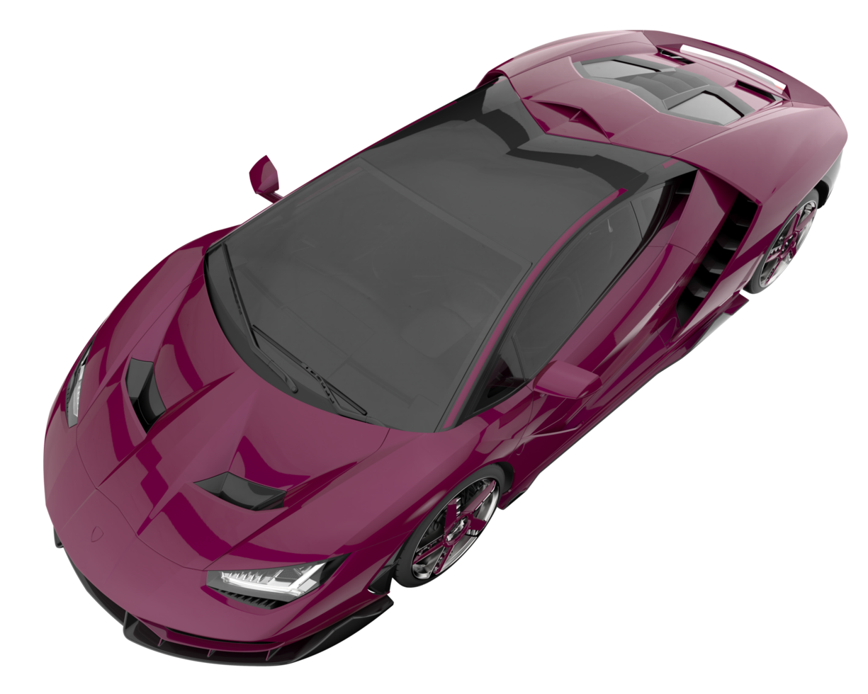 Sport car isolated on transparent background. 3d rendering - illustration png
