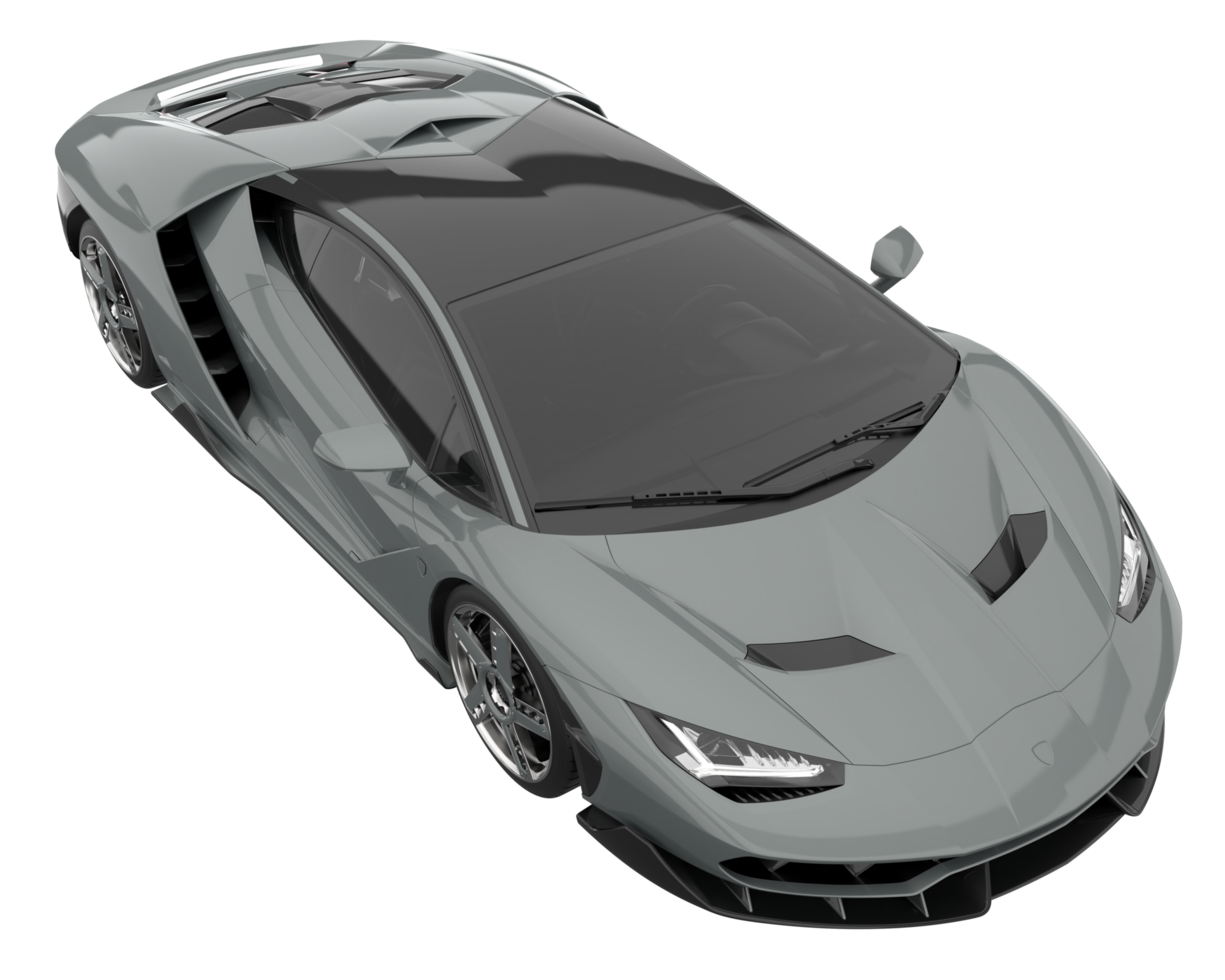 Sport car isolated on transparent background. 3d rendering - illustration png