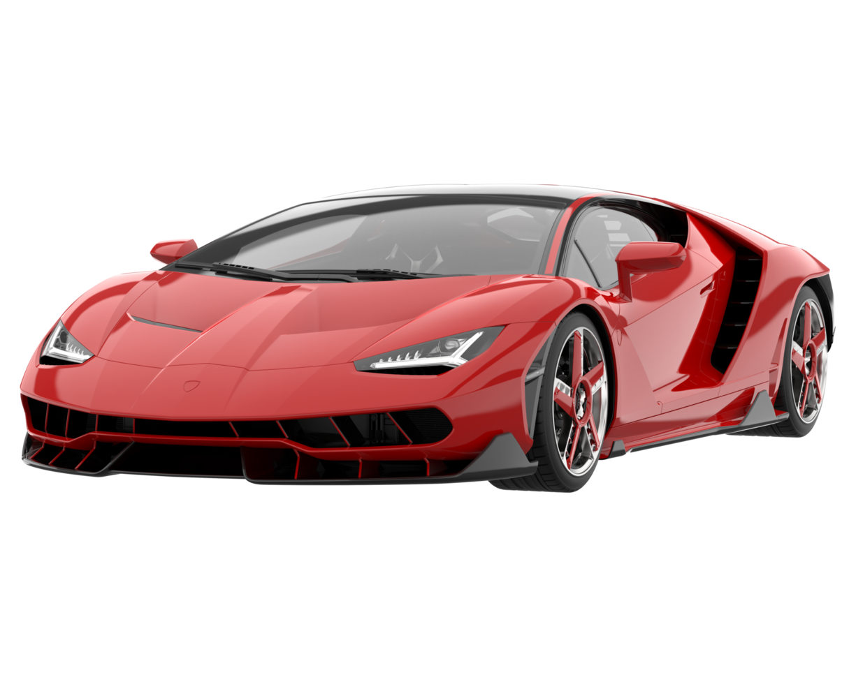 Sport car isolated on transparent background. 3d rendering - illustration png