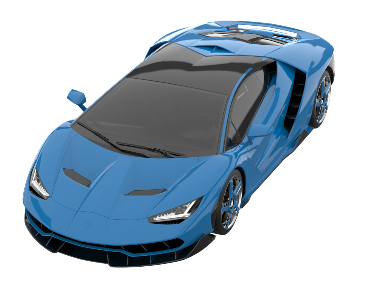 Sport car isolated on transparent background. 3d rendering - illustration png