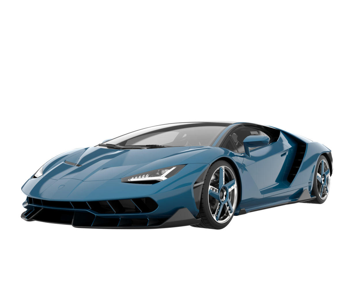 Sport car isolated on transparent background. 3d rendering - illustration png