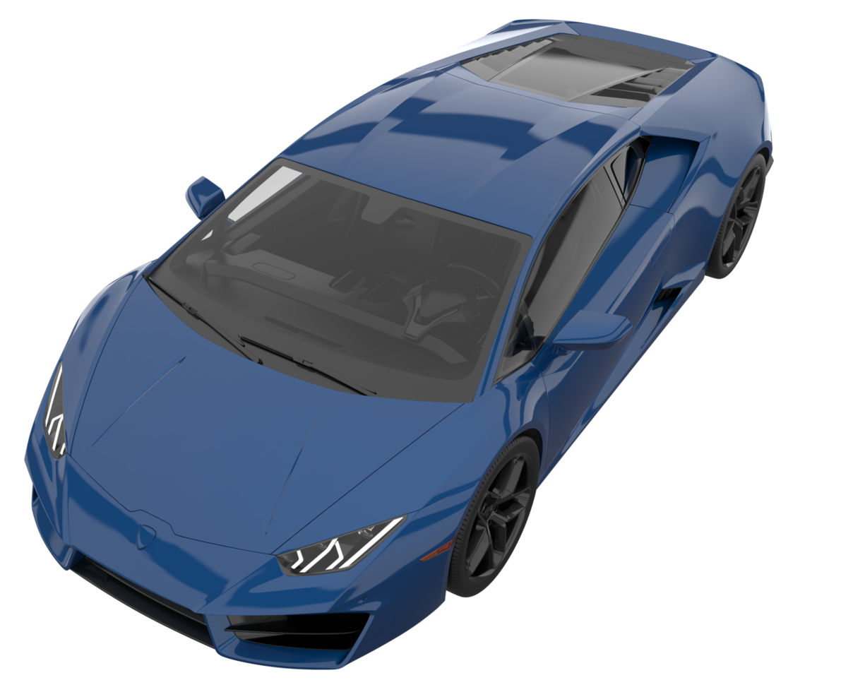 Sport car isolated on transparent background. 3d rendering - illustration png