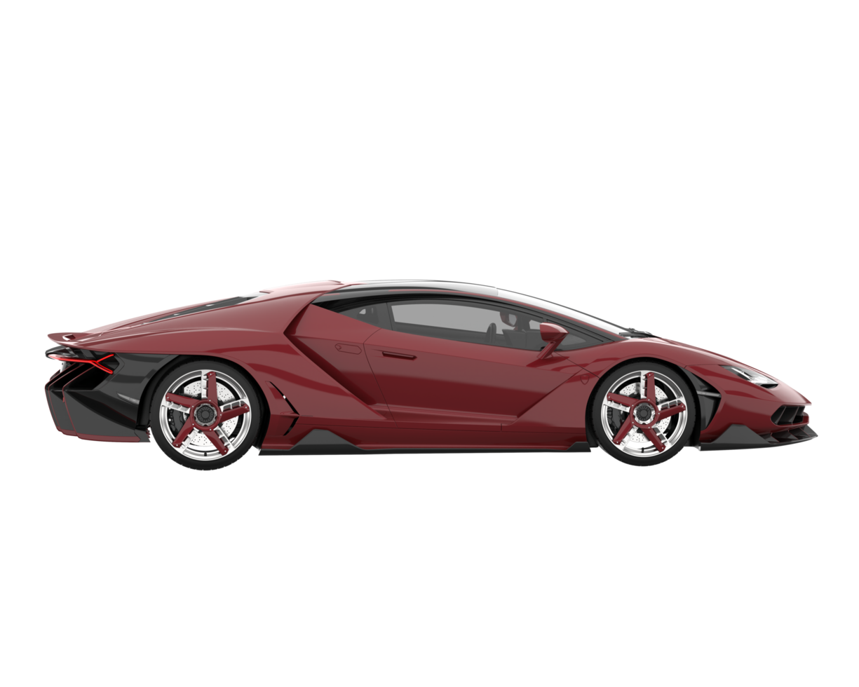 Sport car isolated on transparent background. 3d rendering - illustration png