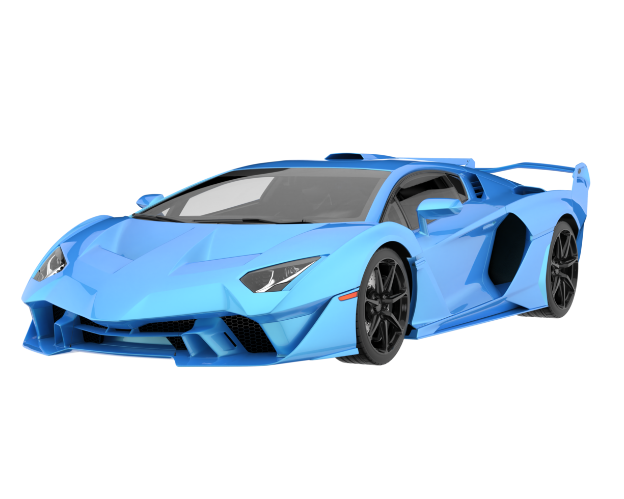 Sport car isolated on transparent background. 3d rendering - illustration png