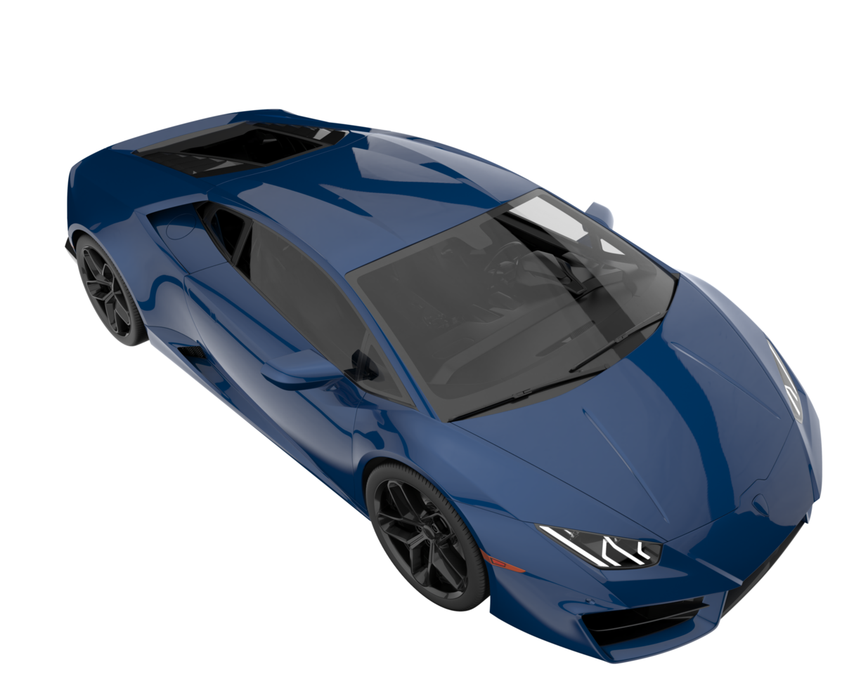 Sport car isolated on transparent background. 3d rendering - illustration png