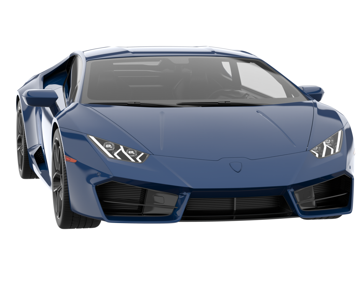 voiture de sport isolée sur fond transparent. rendu 3d - illustration png