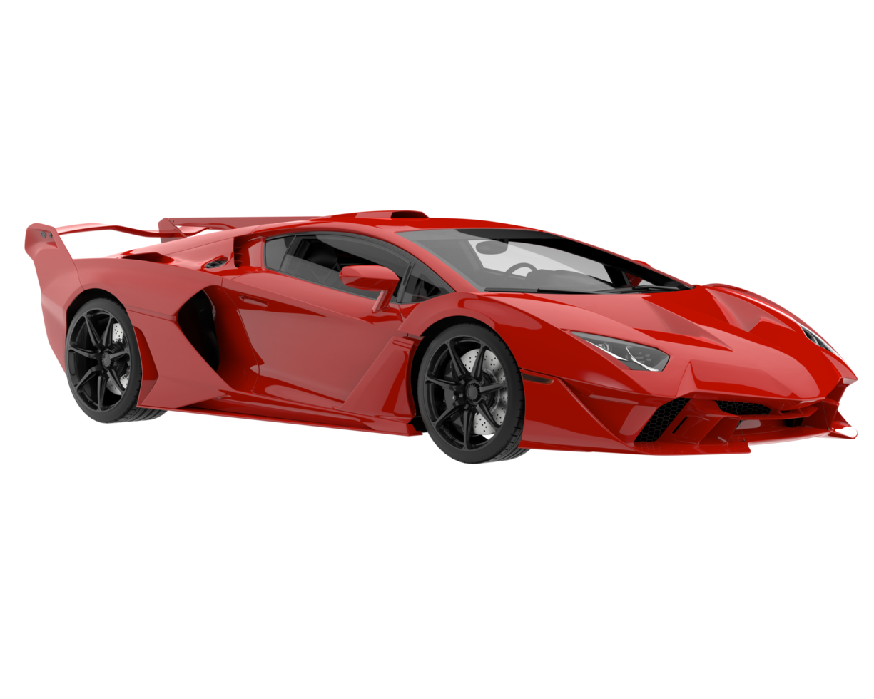 Sport car isolated on transparent background. 3d rendering - illustration png