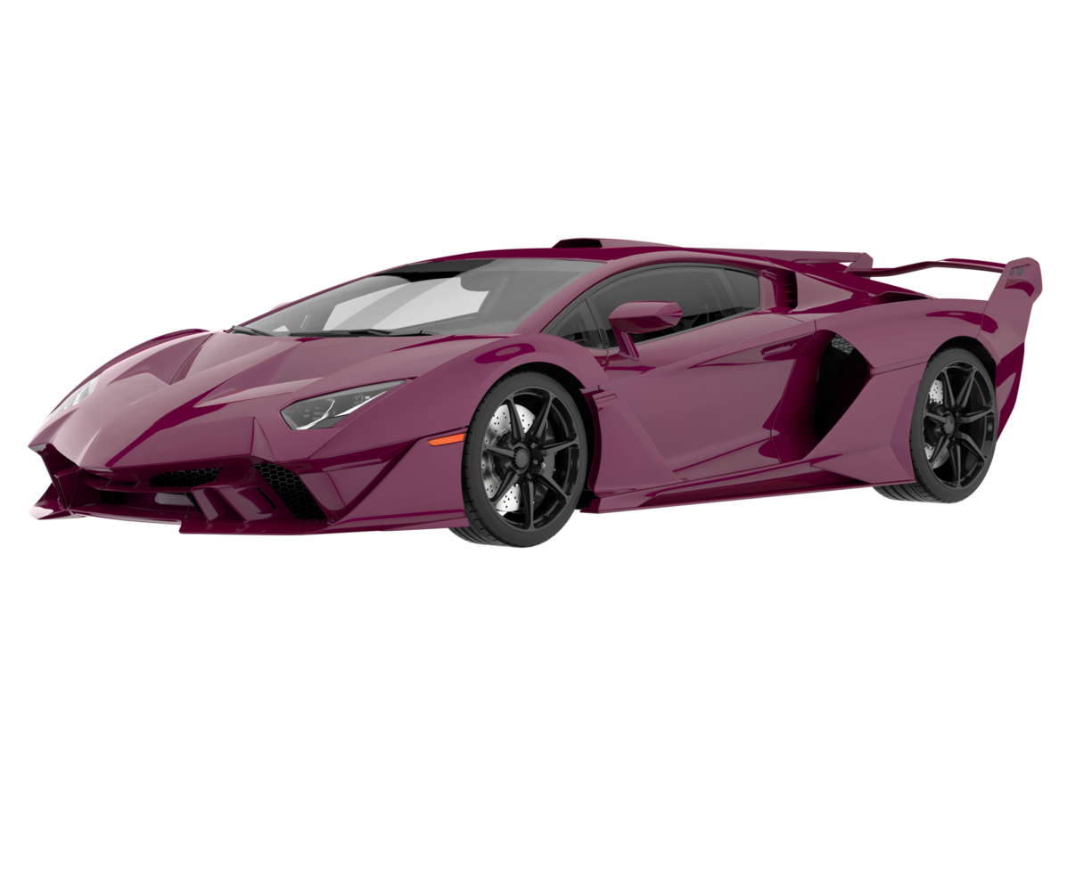 Sport car isolated on transparent background. 3d rendering - illustration png