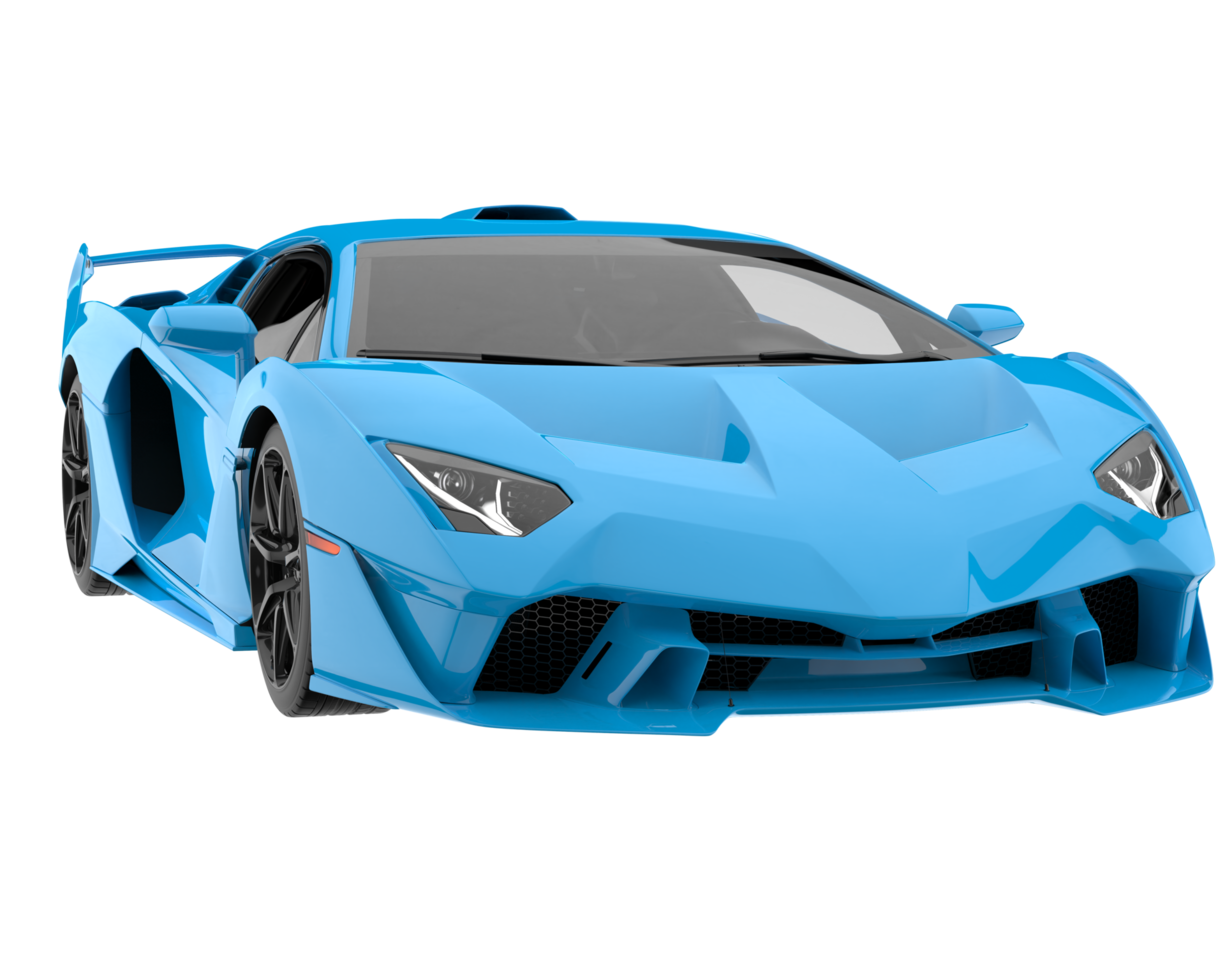 Sport car isolated on transparent background. 3d rendering - illustration png