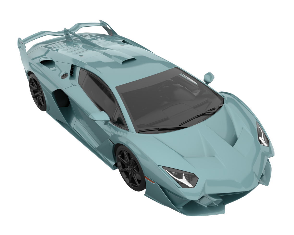 Sport car isolated on transparent background. 3d rendering - illustration png