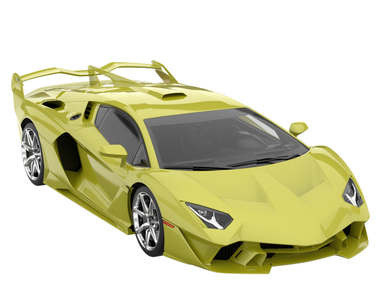 Sport car isolated on transparent background. 3d rendering - illustration png