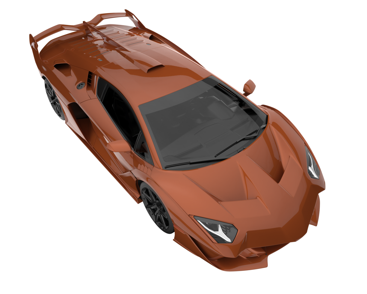 Sport car isolated on transparent background. 3d rendering - illustration png