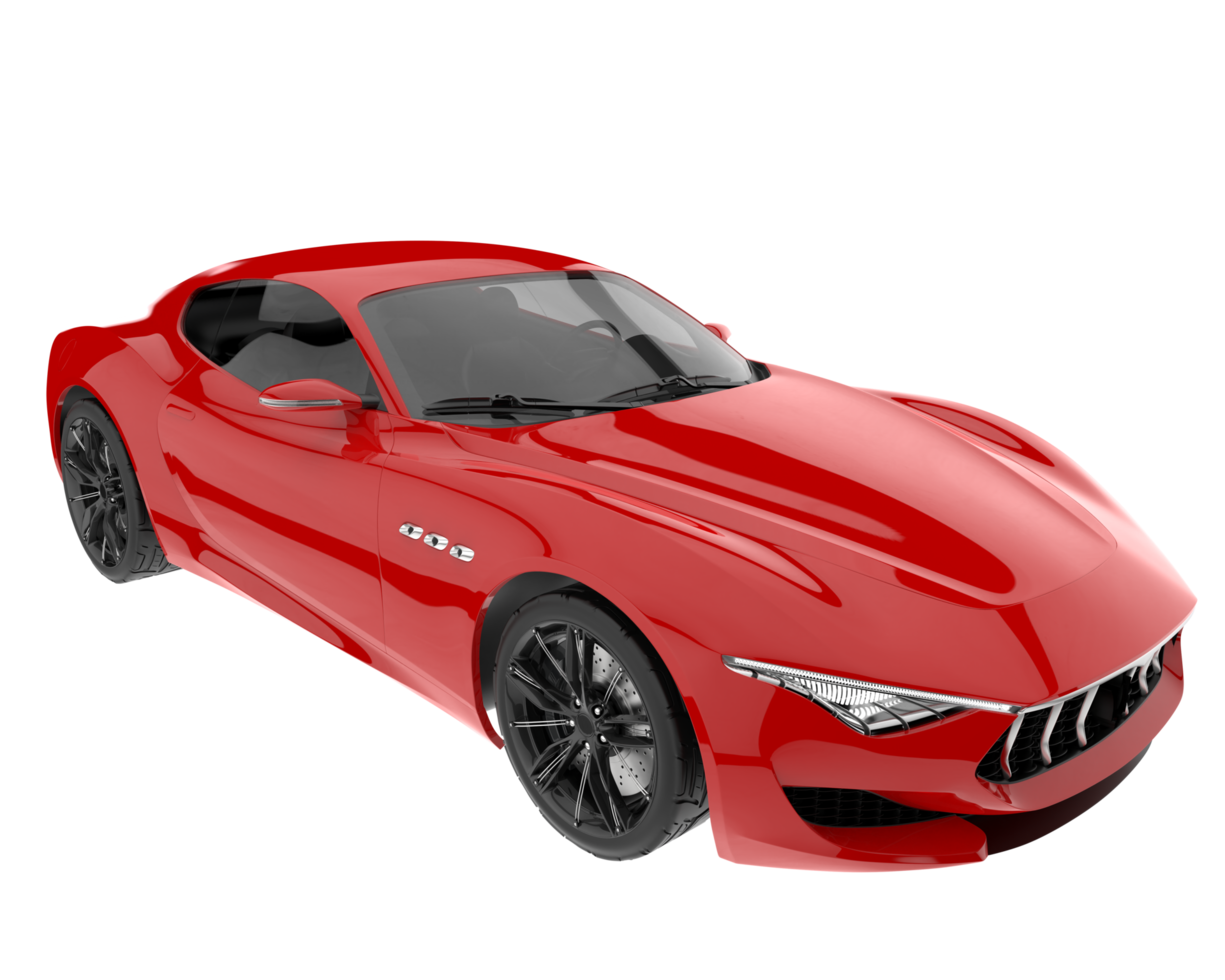 Sport car isolated on transparent background. 3d rendering - illustration png
