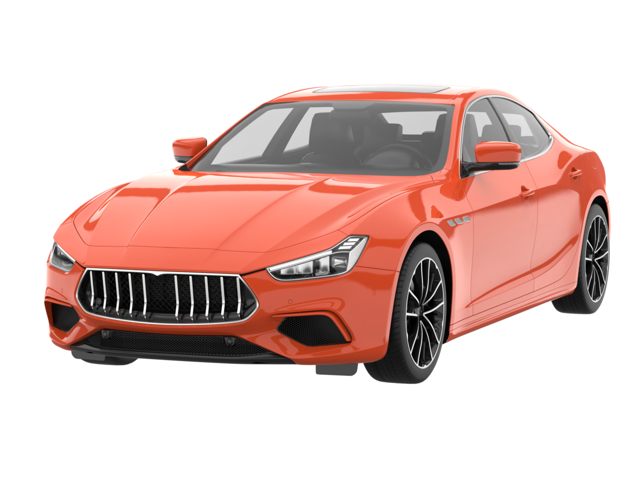 Sport car isolated on transparent background. 3d rendering - illustration png