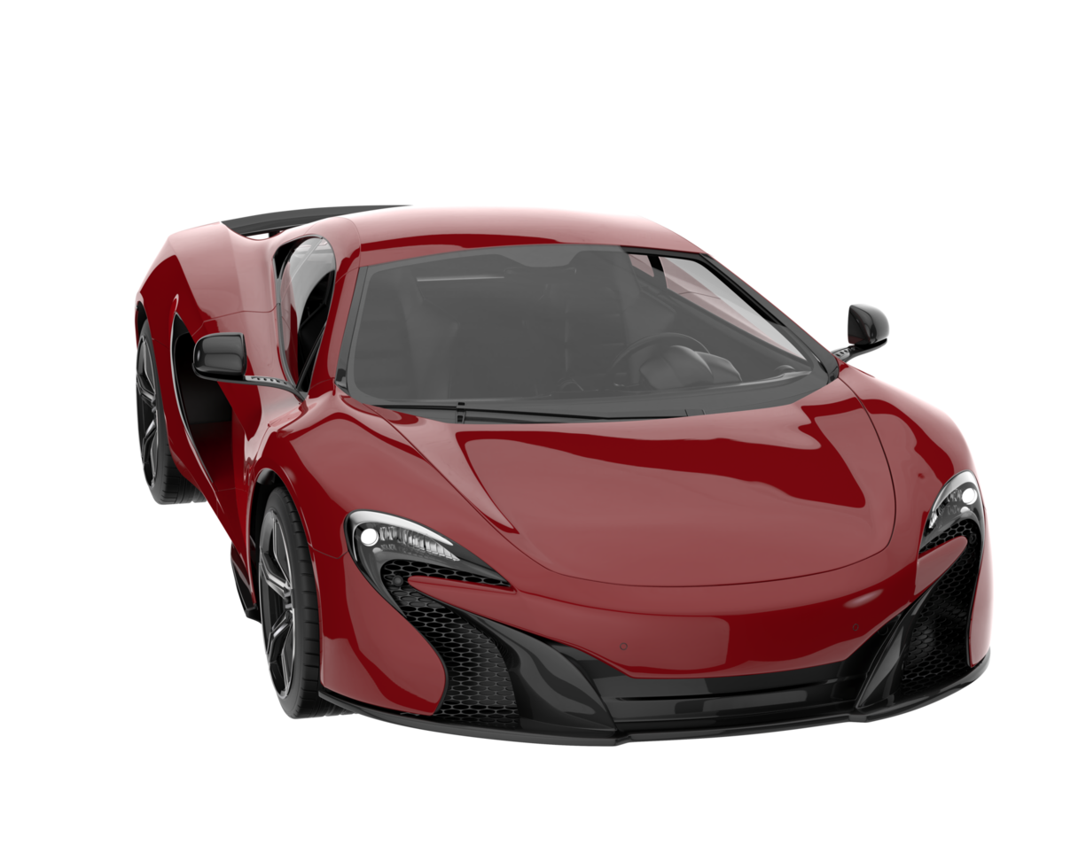 Sport car isolated on transparent background. 3d rendering - illustration png