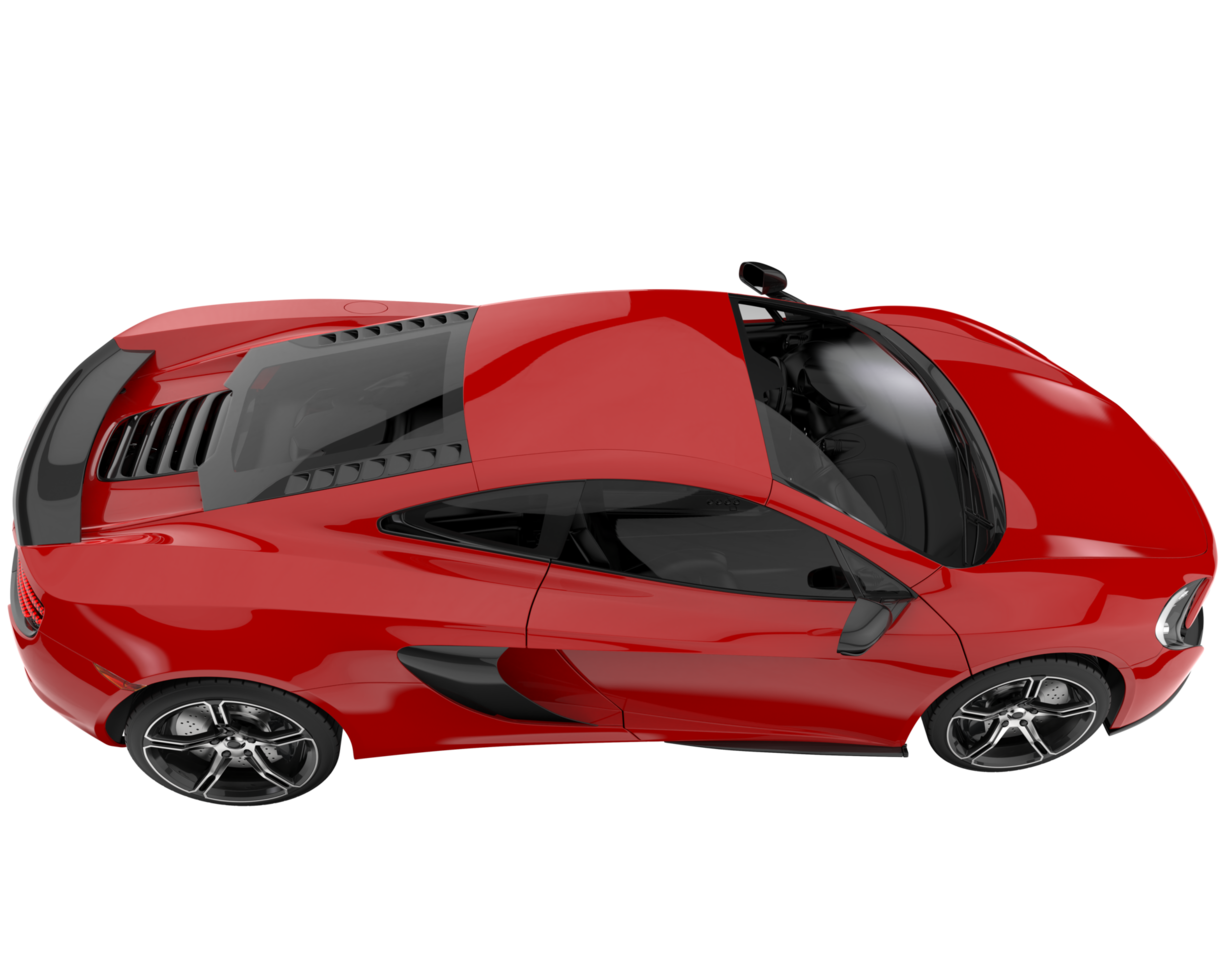 Sport car isolated on transparent background. 3d rendering - illustration png