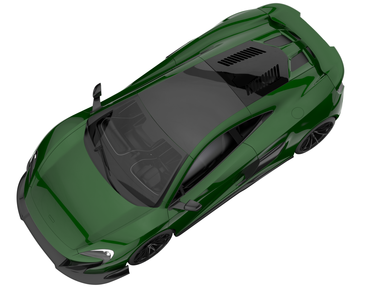 Sport car isolated on transparent background. 3d rendering - illustration png