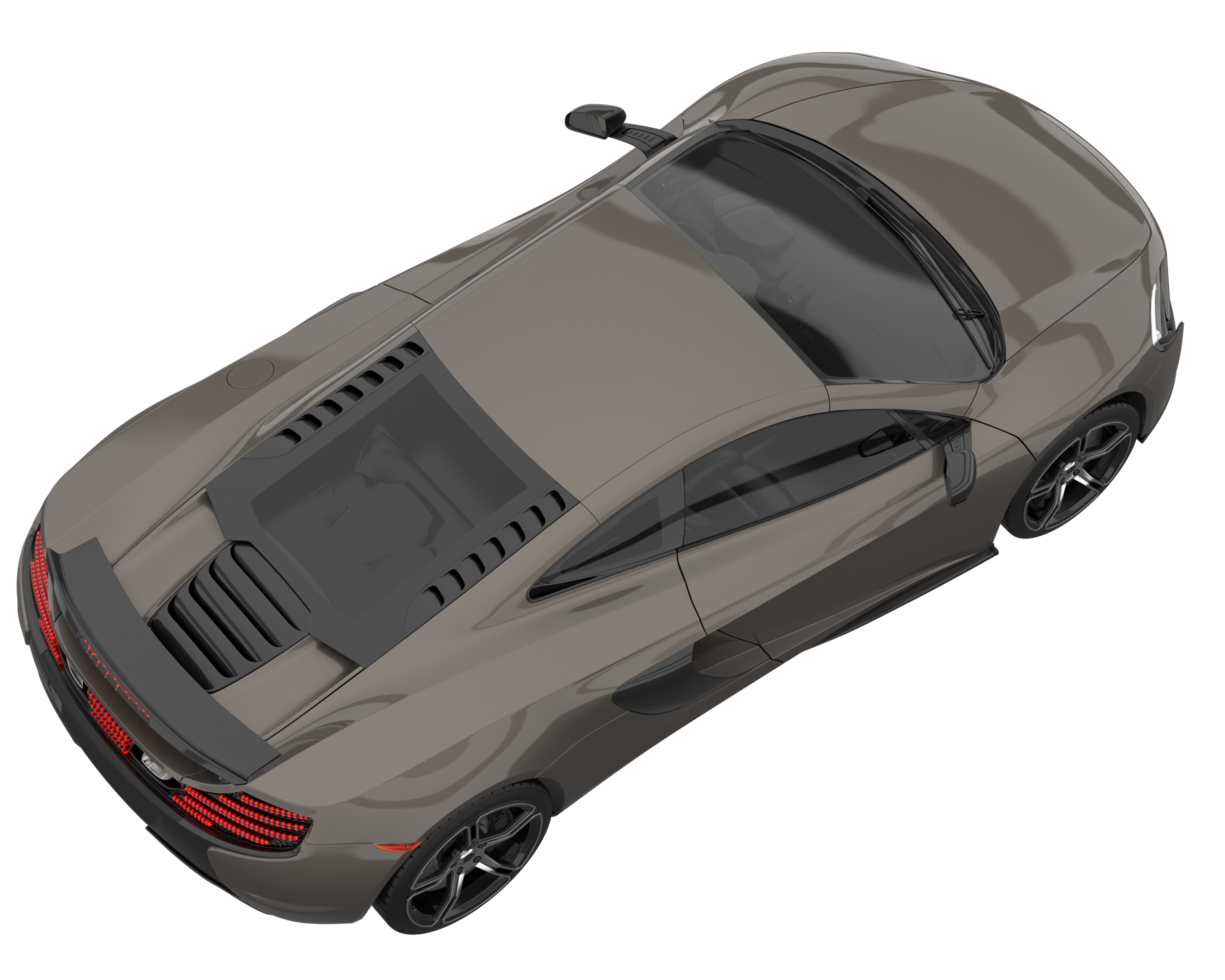 voiture de sport isolée sur fond transparent. rendu 3d - illustration png