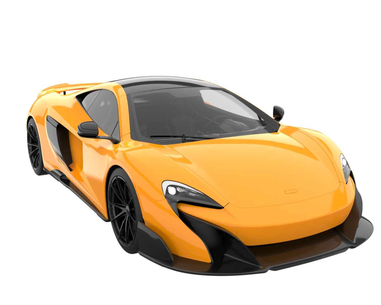 Sport car isolated on transparent background. 3d rendering - illustration png